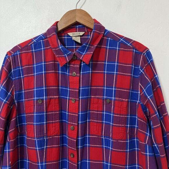Duluth Trading Free Swingin' Plaid Flannel Shirt Size XL Country Ranch Women's - Picture 3 of 7